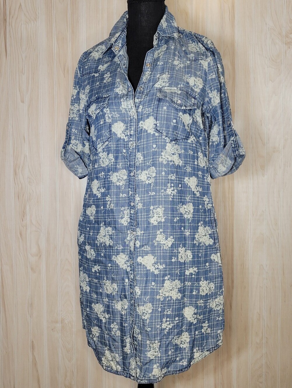 Kut from the Kloth Blue Jean Button-Down Dress Sz XS